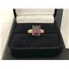 Image 2 : 3-10K LADIES RINGS WITH MAUVE PASTE