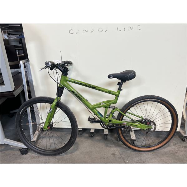 CANNONDALE JEKYLL GREEN 27 SPEED FULL SUSPENSION MOUNTAIN BIKE