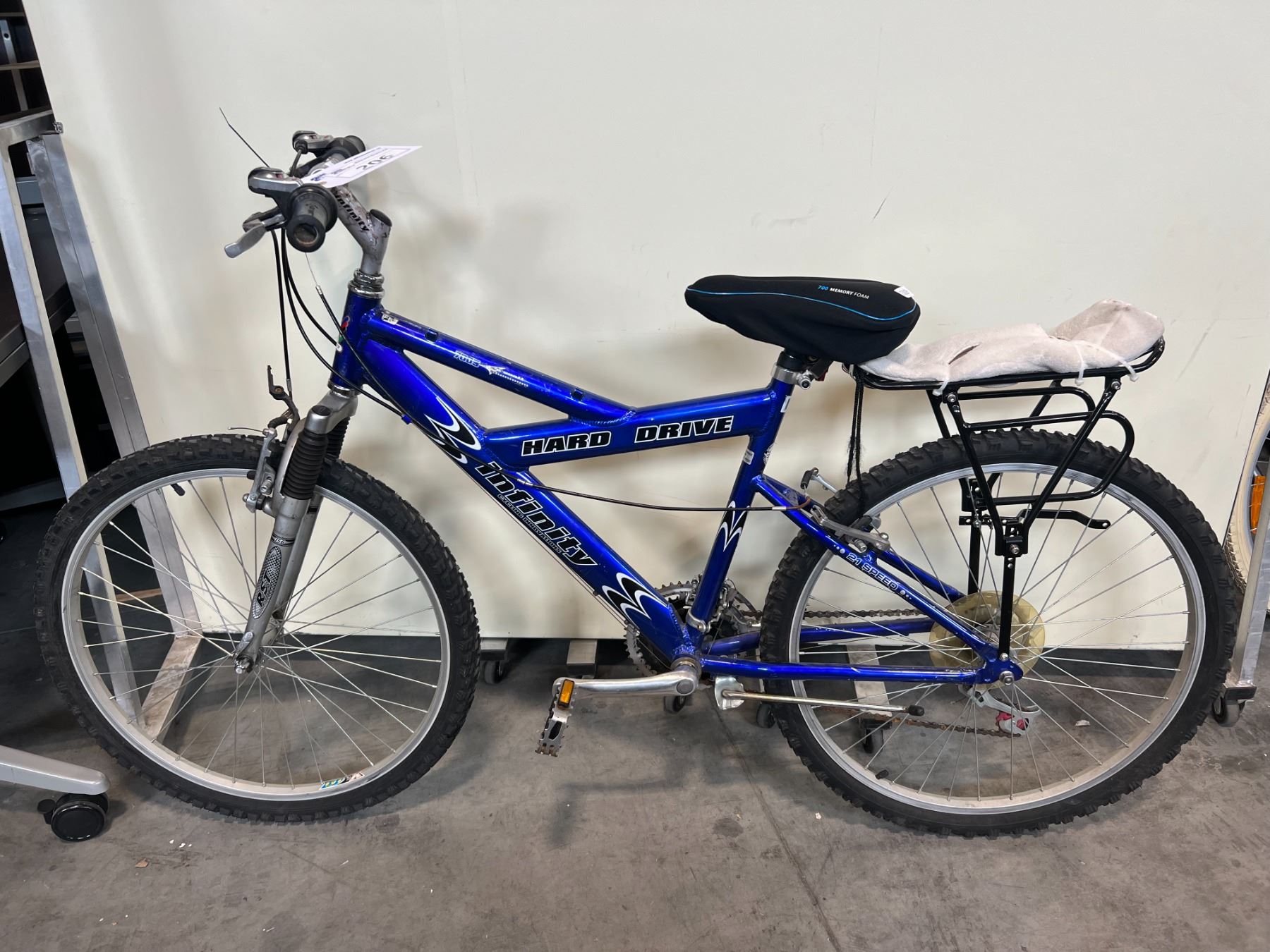 INFINITY HARD DRIVE 7005 BLUE 21 SPEED FRONT SUSPENSION MOUNTAIN BIKE ...