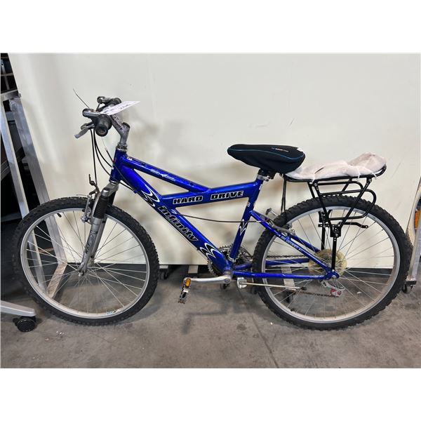 INFINITY HARD DRIVE 7005 BLUE 21 SPEED  FRONT SUSPENSION MOUNTAIN BIKE