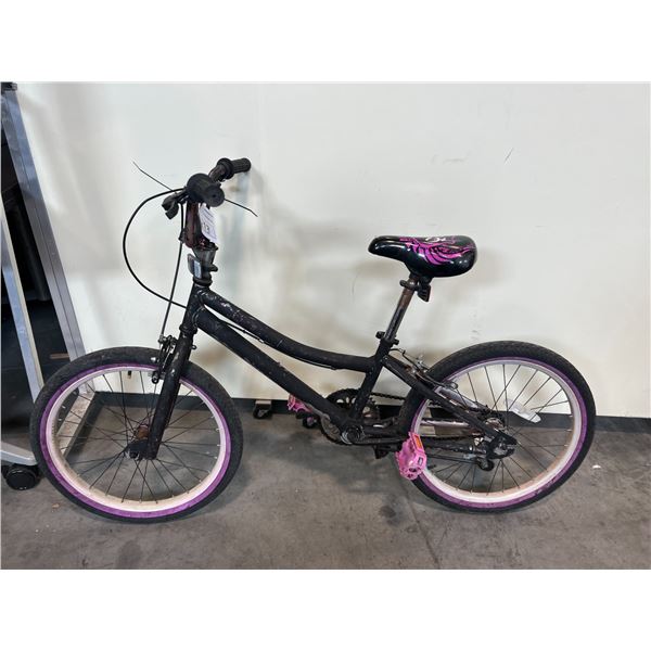 BLACK/PURPLE KIDS BIKE