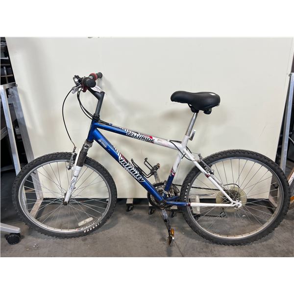 INFINITY TELLURIDE BLUE 21 SPEED FRONT SUSPENSION MOUNTAIN BIKE