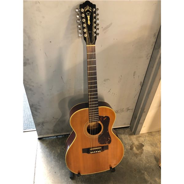 GUILD GUITARS F212-NT 12 STRING ACOUSTIC GUITAR WITH CARRY CASE