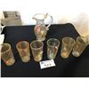 Image 1 : 6 MURANO GLASS MADE IN ITALY DRINKING GLASSES WITH MATCHING PITCHER