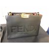 Image 1 : BLACK LEATHER FENDI TOTE EQUIPPED WITH RADIO FREQUENCY IDENTIFICATION TAG, ADDITIONAL STRAP AND DUST