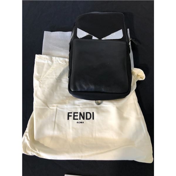 BLACK FENDI CROSS BODY BAG MADE IN ITALY SN: SBS010 AOKK 188-0068 WITH DUST BAG