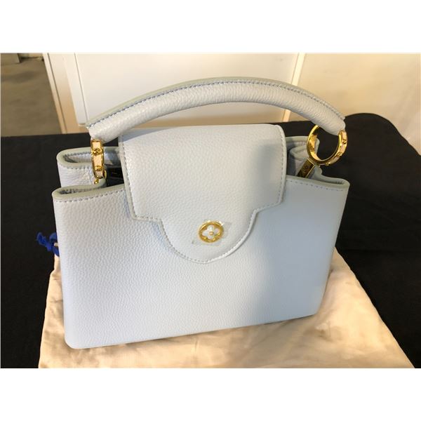 BABY BLUE LOUIS VUITTON  MADE IN PARIS HAND BAG WITH DUST BAG