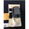 Image 1 : BLACK/GREY LEATHER LOUIS VUITTON CROSS WALLET/PHONE STORAGE CASE WITH DUST BAG