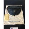 Image 1 : BLACK LEATHER LOUIS VUITTON FANNY PACK WITH DUST BAG