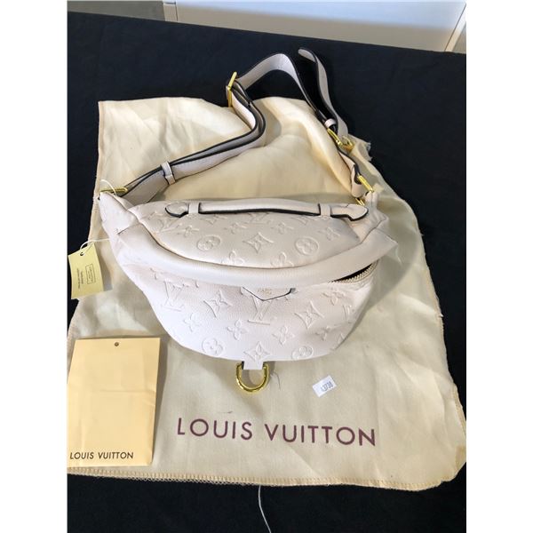 CREAM LEATHER LOUIS VUITTON FANNY PACK WITH DUST BAG - Able Auctions