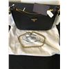 Image 1 : PRADA PURSE IN COLOUR NERO WITH ATTACHED CHANGE PURSE ADDITIONAL CHAIN STRAP AND DUST BAG