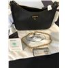 Image 3 : PRADA PURSE IN COLOUR NERO WITH ATTACHED CHANGE PURSE ADDITIONAL CHAIN STRAP AND DUST BAG