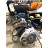 Image 1 : ELECTRIC SKILSAW 7-1/4" CIRCULAR SAW, ELECTRIC PORTER CABLE BELT SANDER, AND ELECTRIC MASTERCRAFT