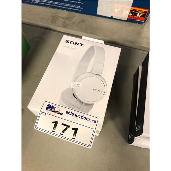 SONY MDR-ZX110 WHITE WIRED HEADPHONES