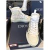 Image 2 : LADIES DIOR WHITE CANVAS HIGH TOP SHOES SIZE 4.5