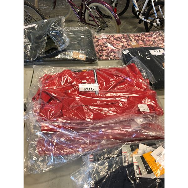 5 ASSORTED SIZE RED AMUNDSEN PEAK ANORAK JACKETS