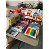 Image 1 : LOT OF CHILDRENS TOYS INCLUDING FISHER PRICE FARMYARD, ART SUPPLIES AND MORE