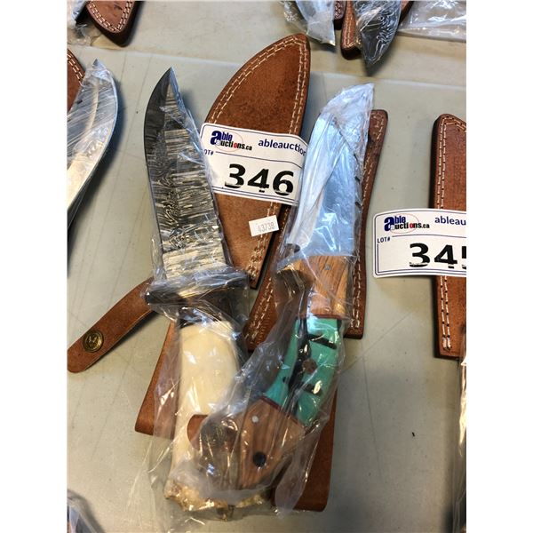 2 ASSORTED STYLE DAMASCUS STEEL / STEEL KNIVES