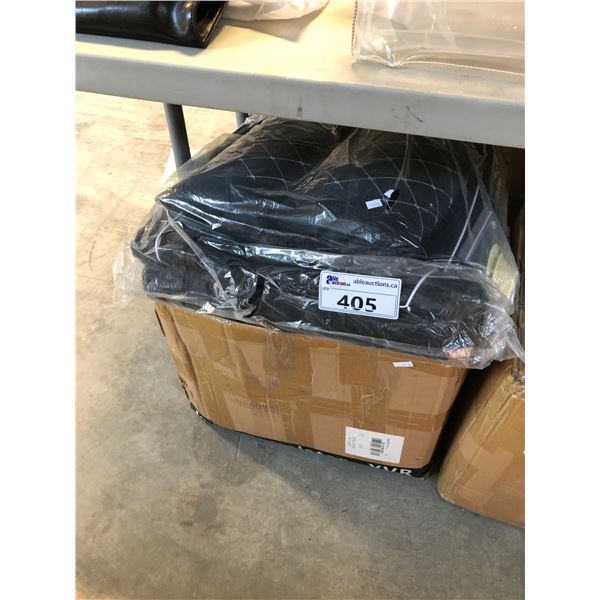 BOX OF BLACK LEATHER LUXURY CAR SEAT COVERS