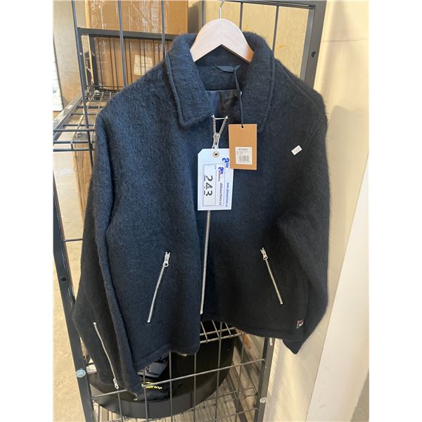 STUSSY SIZE M BLACK RECYCLED NYLON LINER VEST AND STUSSY SIZE M