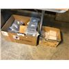 Image 1 : BOXES OF OUTDOOR HANGING LED SOLAR LIGHTS, LED LIGHT BULB INSERTS, 3/4" GARDEN HOSE COUPLINGS AND 2