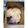 Image 1 : BOX OF ASSORTED BEAUTY SUPPLIES, JEWELRY, SCARFS AND SHAWLS