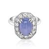 Image 1 : 5ct Natural Ceylon Star Sapphire 14K White Gold Ring