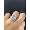 Image 4 : 5ct Natural Ceylon Star Sapphire 14K White Gold Ring