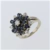 Image 2 : 1ct Natural Blue Sapphire 14K White Gold Ring