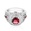Image 1 : 0.88ct Natural TOURMALINE 14K White Gold 9.2gm Ring