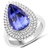 Image 1 : 6.14ct Tanzanite 14K White Gold Ring