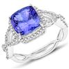 Image 1 : 3.82ct Tanzanite 14K White Gold Ring