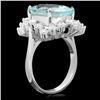 Image 2 : 14k Gold 7.50ct Aquamarine 1.60ct Diamond Ring