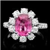 Image 1 : 14k Gold 2.30ct Tourmaline 1.55ct Diamond Ring