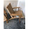 Image 2 : CARL HANSEN & SON OILED OAK NATURAL CORD CH25 EASY LOUNGE CHAIR RETAIL $1730 CAN