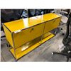 Image 1 : USM HALLER CREDENZA F2 YELLOW/CHROME 60"W WITH SOME COSMETIC DAMAGE, RETAIL VALUE $3,421.71