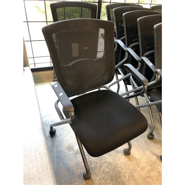 BLACK MESH BACK MOBILE NESTING CHAIR