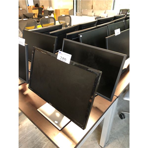 2 DELL 24" LCD MONITORS- NO POWER CORD