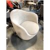 Image 2 : DESIGN WITHIN REACH LINA SWIVEL CHAIR, GREY, RETAIL VALUE $3,870.00