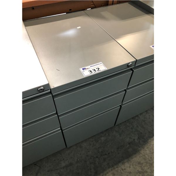 GREY 3 DRAWER PEDESTAL