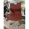 Image 1 : HERMAN MILLER EAMES OXBLOOD LEATHER GROUP MANAGEMENT CHAIR RETAIL $4300