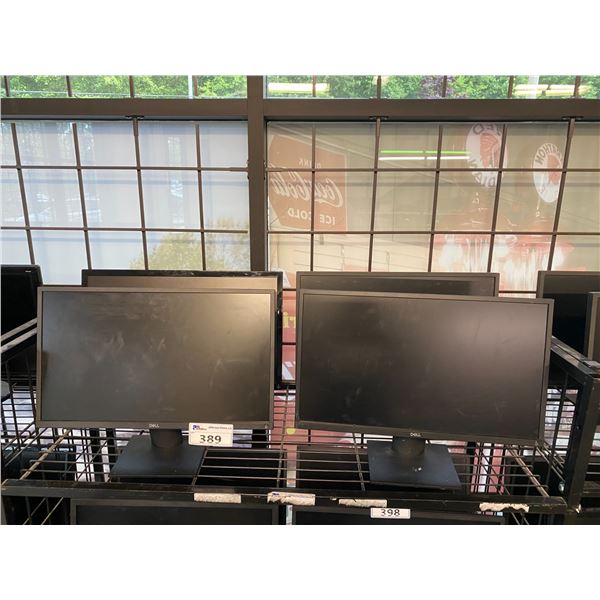 4 DELL 24  LCD MONITORS - NO POWER CORD