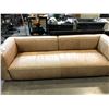 Image 2 : TAN LEATHER 98" W 4 SEAT SOFA