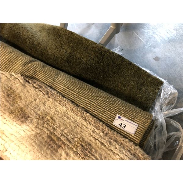 DESIGN WITHIN REACH RUTI MOROCCAN 6' X 6' OLIVE WOOL RUG