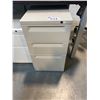 Image 2 : 2 WHITE METAL 2 DRAWER PEDESTALS AND 1 OFF WHITE METAL 3 DRAWER PEDESTAL