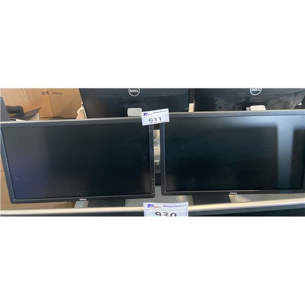 A PAIR OF DELL 24  LCD MONITORS WITH DUAL STAND  (NO POWER CORDS)