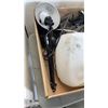Image 8 : LOT OF METAL BUCKETS WITH BOX OF LIGHTS