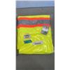 Image 2 : 2 NEW COVERALLS SIZE 50 HIGH VIS AND 2XL WITH NEW SIZE 3XL HIGH VIS BIB PANTS