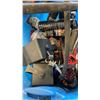 Image 2 : TOTE OF TOOLS, WAX, POWER WASH HOSES, SPEAKERS AND MORE