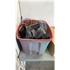 Image 2 : TOTE OF SPRAY GUN, PAINTBALL MASKS, BATHROOM SINK AND MORE